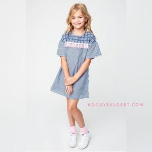 💥BIG SALE💥Mini Embroidered Gingham Shirt Dress